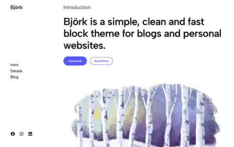 Wordpress Theme Björk