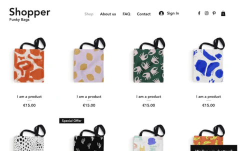 online-shop-template-wix